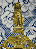 Edwardian Tea Strainer Ornate English Lion Handle Angels 1890-1910