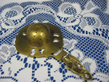 Edwardian Tea Strainer Ornate English Lion Handle Angels 1890-1910
