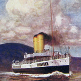 Postcard L&NW RR Steamer Painting Victorian Railway Advertising London North West Ship