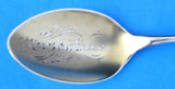 Sterling Silver Spoon Muscatine Iowa Souvenir 1890s Engraved Monogram O