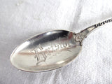 Fancy Bristol Colorado Sterling Silver Souvenir Spoon 1890s Fully Embossed Engraved Bowl