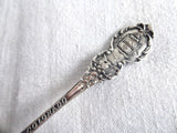 Fancy Bristol Colorado Sterling Silver Souvenir Spoon 1890s Fully Embossed Engraved Bowl