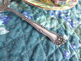 Edwardian Sterling Silver Sugar Sifting Spoon Fancy Paisley Holes Sugar Fan Shaped USA