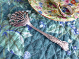 Edwardian Sterling Silver Sugar Sifting Spoon Fancy Paisley Holes Sugar Fan Shaped USA