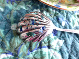 Edwardian Sterling Silver Sugar Sifting Spoon Fancy Paisley Holes Sugar Fan Shaped USA