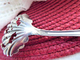 Edwardian Sterling Silver Sugar Sifting Spoon Fancy Paisley Holes Sugar Fan Shaped USA