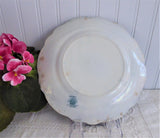 Teal Transferware Plate Wilkinson Arcadia Antique Floral England 1890-1920
