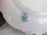 Teal Transferware Plate Wilkinson Arcadia Antique Floral England 1890-1920