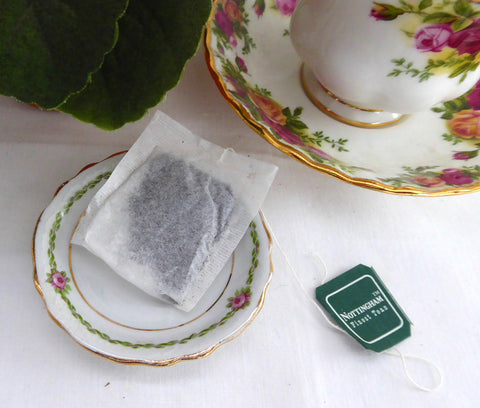 Butter Pat Antique English Rose Border 1890s Teabag Caddy