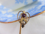 Edwardian Stick Pins 4 Hat Pins 1900 Lapel Pins Tea Party Antique Accessories Set