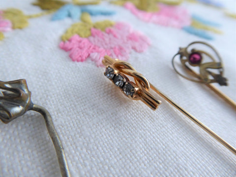 Antique stickpins & scarf pins: Jewelry from the Victorian