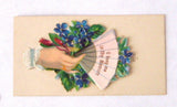 Victorian Greeting Cards Die Cut 4 Cards Hidden Message Figural I Am Your Captive Christmas