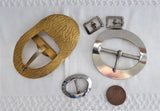 Edwardian Sash Buckles Set Of 5 2 Small Buckles 2 Belt Choker Buckles 1900-1920