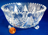 Lead Crystal Fern Bowl American Brilliant Ferner Silver Diamond Point Fan 3 Feet 1900