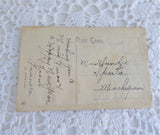 Merry Christmas 1900 Postcard Heavy Felted Snow Scene Holly Germany Used As Gift Card