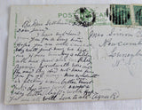 Postcard 1910s Embossed Christmas An Xmas Greeting Metallic Snow Vignette