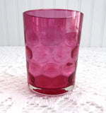 Antique Cranberry Glass Toothpick Baby Thumbprint Inverted Thumbprint