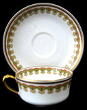 Edwardian Haviland Limoges Cup And Saucer Stylized Gold French Demitasse