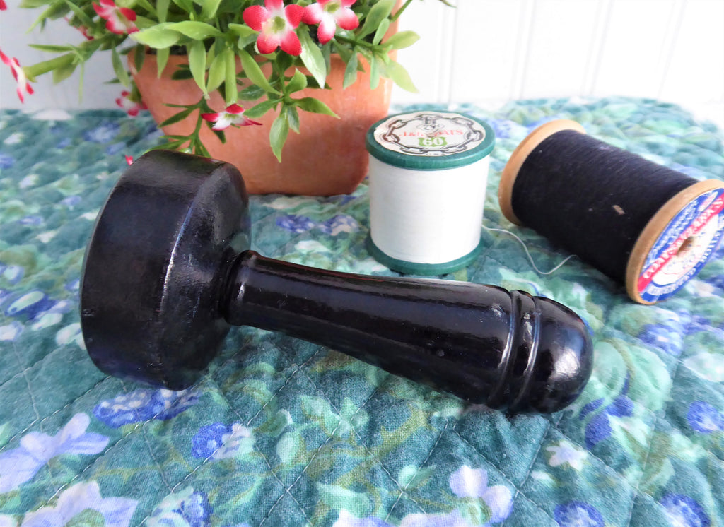 Ebony Edwardian Darning Mushroom Wood Darner Treen England 1900 Sewing ...