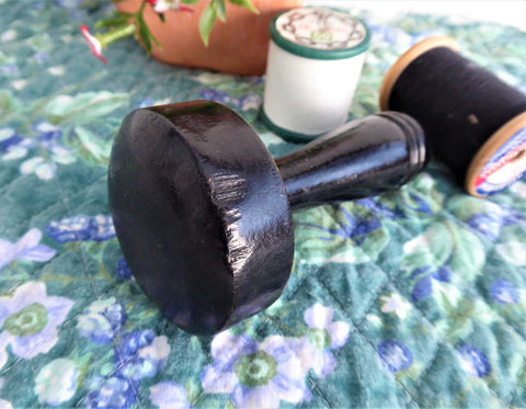 Ebony Edwardian Darning Mushroom Wood Darner Treen England 1900 Sewing –  Antiques And Teacups