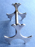 English Kniferest Pair Gingko Leaf Ends Edwardian Silver Plate 1900s