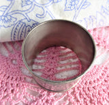 Edwardian Napkin Ring Engraved Floral Antique Silver Plate England 1900-1910