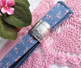 Aesthetic Movement Napkin Ring Floral Engraved English Silver Plate Shabby