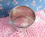 Aesthetic Movement Napkin Ring Floral Engraved English Silver Plate Shabby