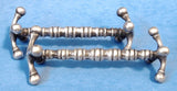 English Edwardian Cutlery Rests Pair Turned Bar Ball Ends 1890-1910 Wilkinson
