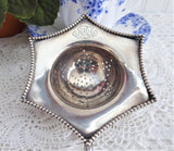 Gorham Sterling Silver Tea Strainer Ebony Handle Heavy 1890s Tea Leaf Catcher AMH