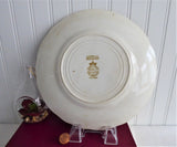 Edwardian English Ironstone Lunch Plate Golden Brown Transferware Pansies 1895-1905