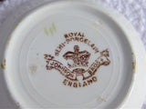 Edwardian Floral Transferware Johnson Brothers Butter Pat 1900-1913 Hand Colored