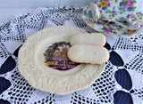 Purple Transferware Masons Oak Bread Plate Side Ironstone 1900s English Transferware