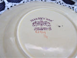 Purple Transferware Masons Oak Bread Plate Side Ironstone 1900s English Transferware