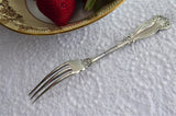 Strawberry Fork Newton Rogers Raleigh 3 Prong Fork 1900 Silver Plate No Monogram