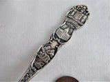 Ornate Sterling Silver Souvenir Spoon Vancouver BC 1900 Fully Embossed Joseph Mayer