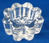 Open Salt Individual Clear 8 Lobed Scalloped Star Bottom US Glass 1900s