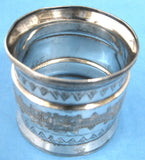 Napkin Ring Aesthetic Movement Silver Plate USA Antique 1880s Victorian