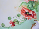 Poppies Plate Hand Painted Plate Haviland Limoges France 1910s Artistan