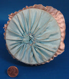 Edwardian Chalk Half Doll Pincushion Germany With Pins Silk Hand Painted 1900-1910