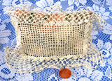 Edwardian All Hand Made Pin Cushion Hand Made Lace Fabric Sewing Notions Floral 1900-1910
