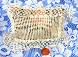 Edwardian All Hand Made Pin Cushion Hand Made Lace Fabric Sewing Notions Floral 1900-1910