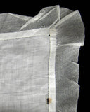 Edwardian Hankie Antique White Lawn Handkerchief 1900 Hand Made Net Trim Hanky