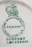 Butter Pat Green Transferware Antique Dorothy 1901-1908 Maddocks Teabag Caddy