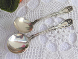 Soup Spoon Pair Hanover Rogers 1901 Bouillion Art Nouveau Silverplate No Mono