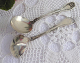 Soup Spoon Pair Hanover Rogers 1901 Bouillion Art Nouveau Silverplate No Mono