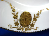 Gorgeous Edwardian Mintons England Cabinet Plate Heavy Gold Medallions As Is