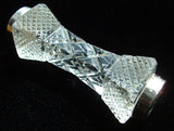 English Utensil Rest Crystal And Sterling Silver Ring Ends 1904 English Hallmarks