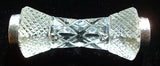 English Utensil Rest Crystal And Sterling Silver Ring Ends 1904 English Hallmarks