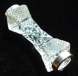 English Utensil Rest Crystal And Sterling Silver Ring Ends 1904 English Hallmarks